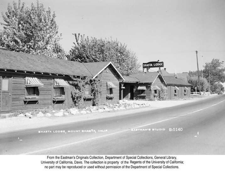 Shasta Lodge, Mount Shasta, Calif., 1947. 