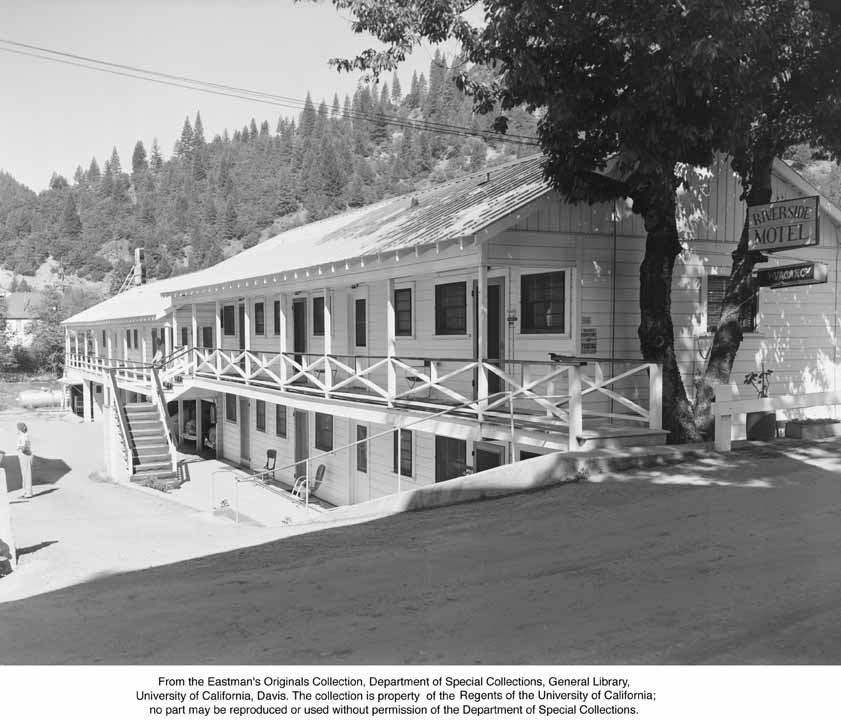 Riverside Motel, Downieville, 1951.
