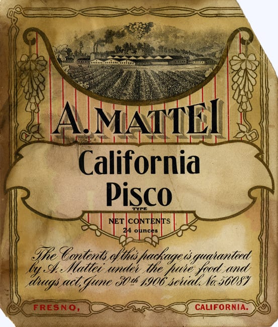 Pre-prohibition wine label