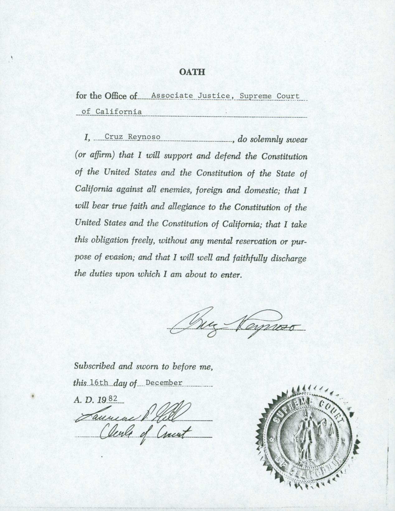 Appointment to the Supreme Court of California (1982)