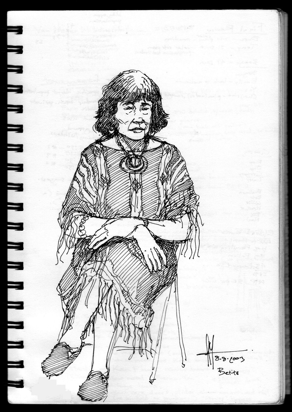 Sketch of Betita Martinez