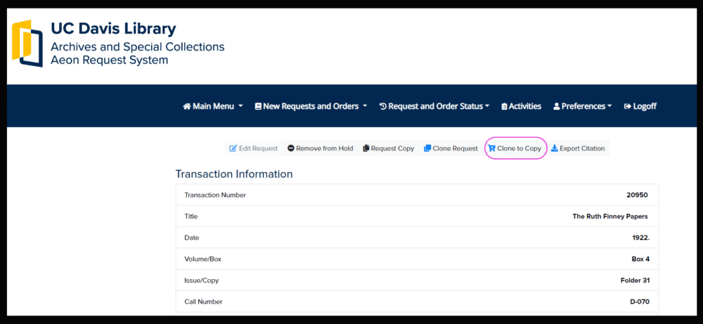 How to Request Collection Items – UC Davis Library