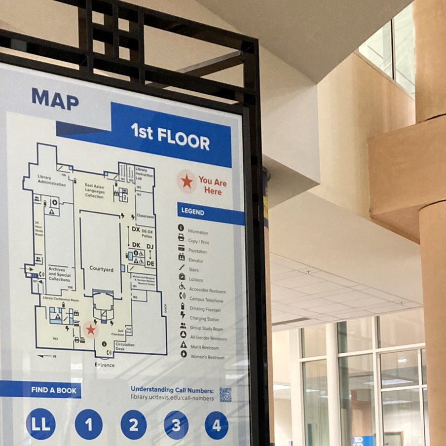 Shields Library first floor map