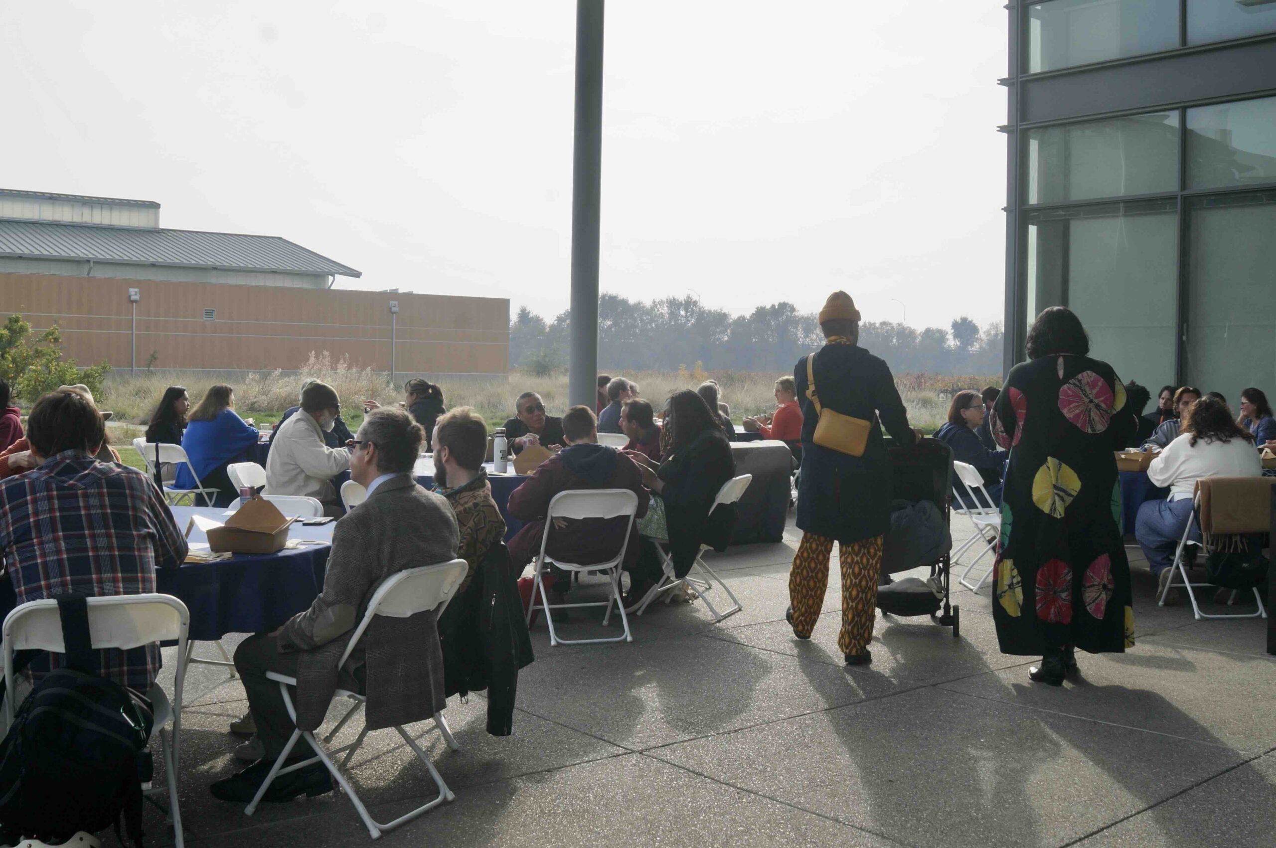 Guests and Speakers gather together for a shared lunch.