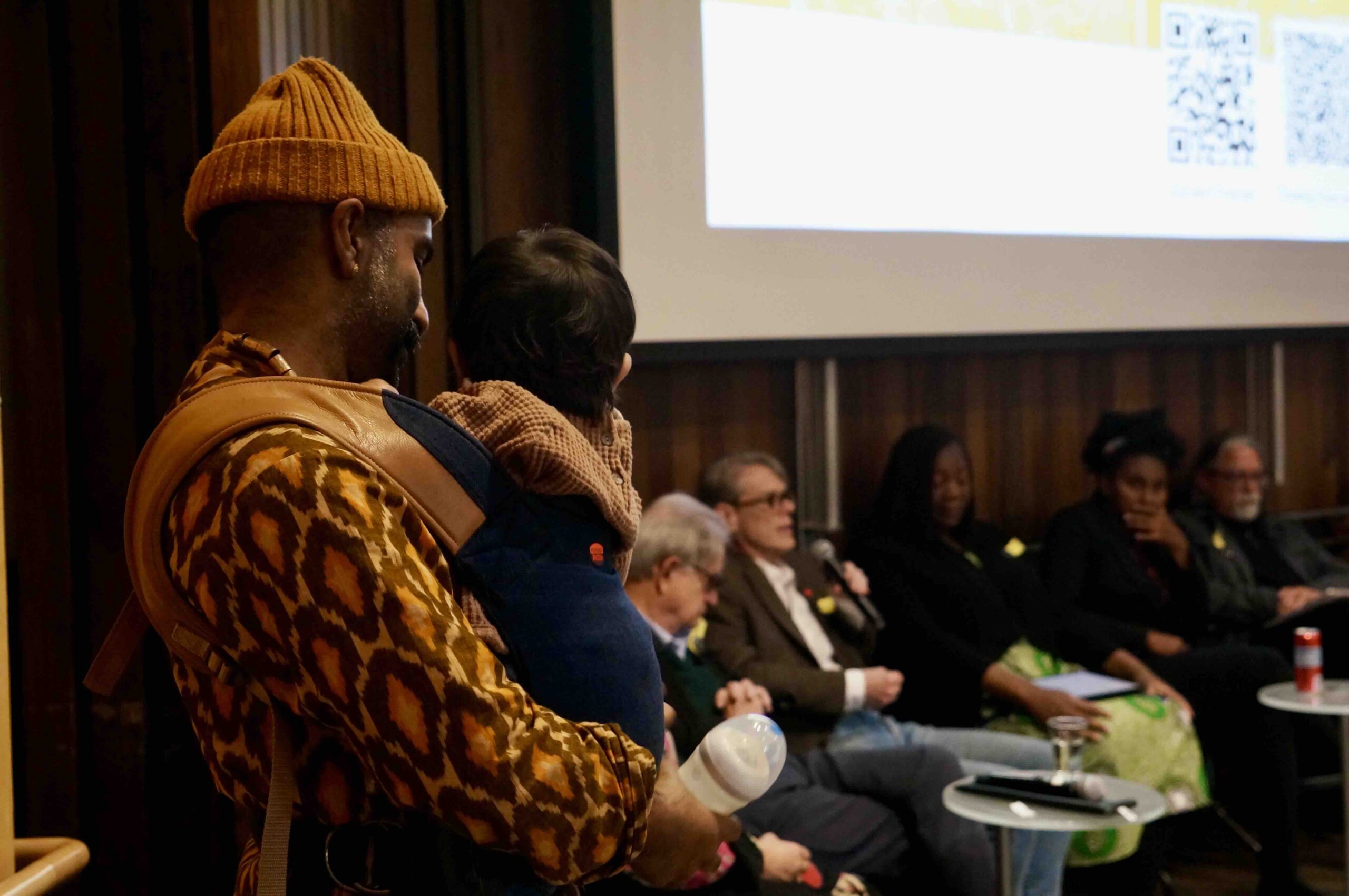 Saqib Keval of Masala y Maiz listens during the closing roundtable.