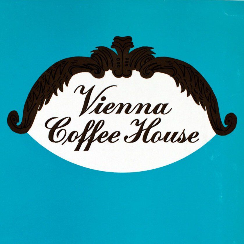 Vienna Coffee House logo in fancy cursive font